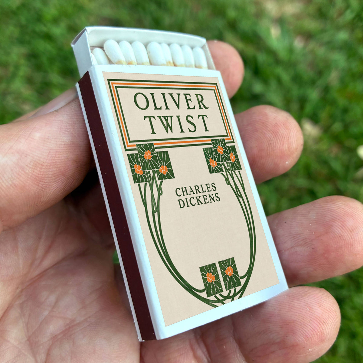 Oliver Twist Dickens Matchbook, Classic Literature Collectible, Vintage Cover (15-20 Matches)