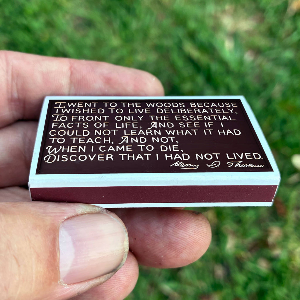 Walden Thoreau Matchbook Cover, Nature Writing Collectible, Vintage Literary Ephemera, Reader Gift