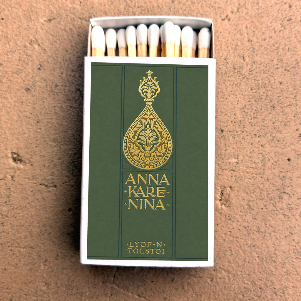 Anna Karenina Matchbook, Vintage Literary Art Collectible, Reader Gift, Candle Lighting Accessory, Bookish Decor