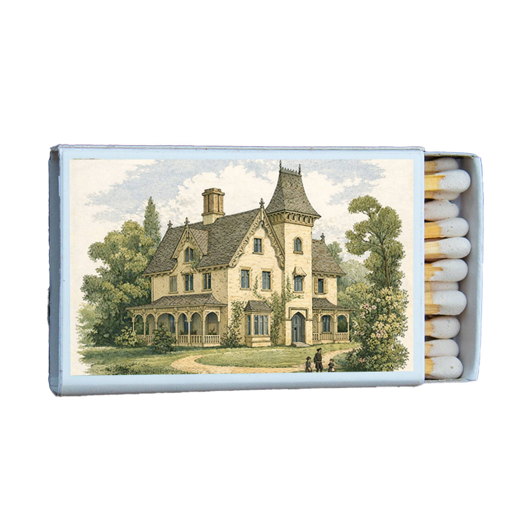Victorian Home Matchbox | Decorative Matches for Candles & Incense | Vintage Home Decor Accessory