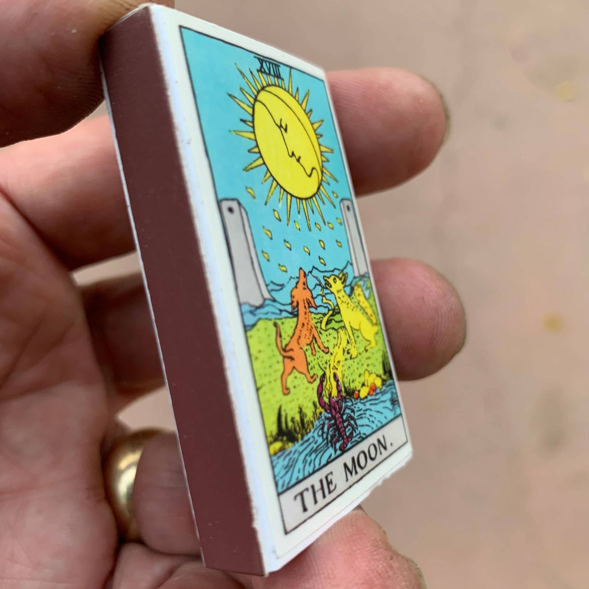 The Moon Tarot Matchbox – Major Arcana Matches, Witchy Candle Accessory, Mystical Gift