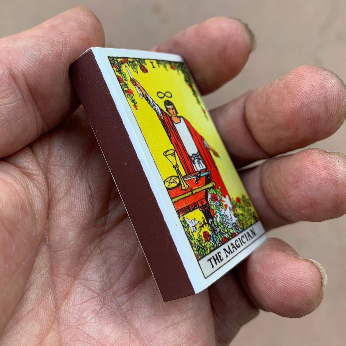 The Magician Tarot Matchbox, Occult Home Decor, Candle Accessory