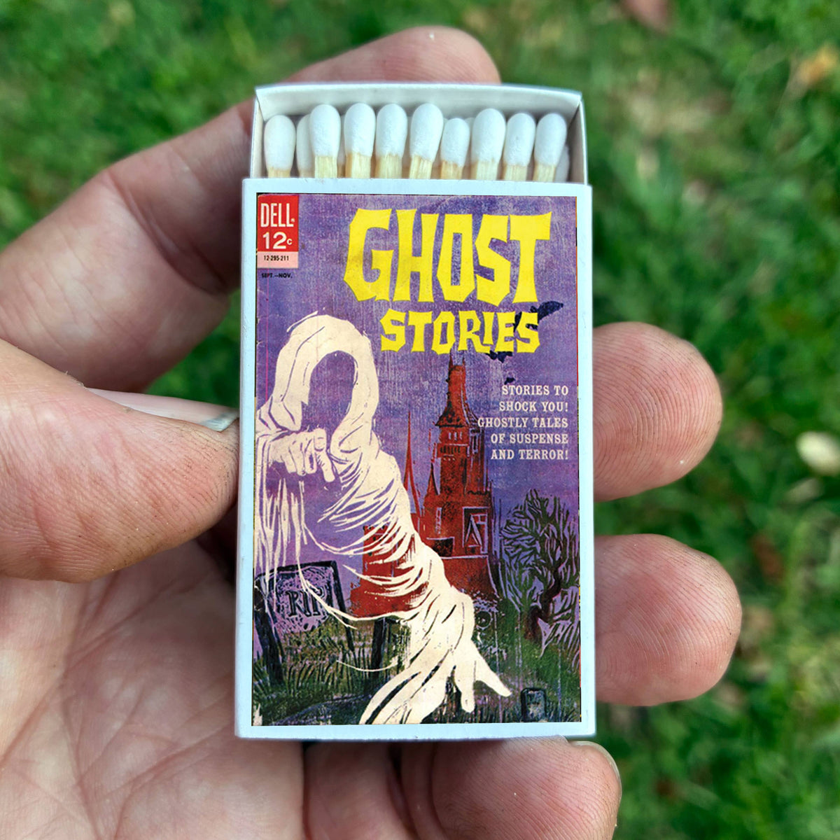Ghost Stories Comic Matchbox – Vintage Horror Matches, Pulp Art Décor, Spooky Gift