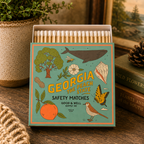 Georgia State Safety Matches | Illustrated State Matchbox | Peach State Gift | Candle Matches | Made in USA