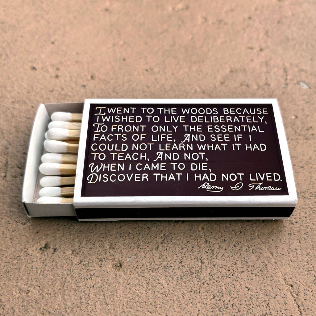 Walden Thoreau Matchbook Cover, Nature Writing Collectible, Vintage Literary Ephemera, Reader Gift