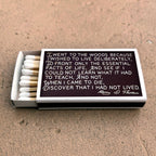 Walden Thoreau Matchbook Cover, Nature Writing Collectible, Vintage Literary Ephemera, Reader Gift