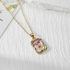 Real Dried Flower Frame Necklace, Adjustable Botanical Resin Pendant, Nature Inspired Gift for Her
