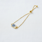 Encased Forget-Me-Not Adjustable Slider Bracelet, Floral Resin Jewelry, Botanical Gift for Her