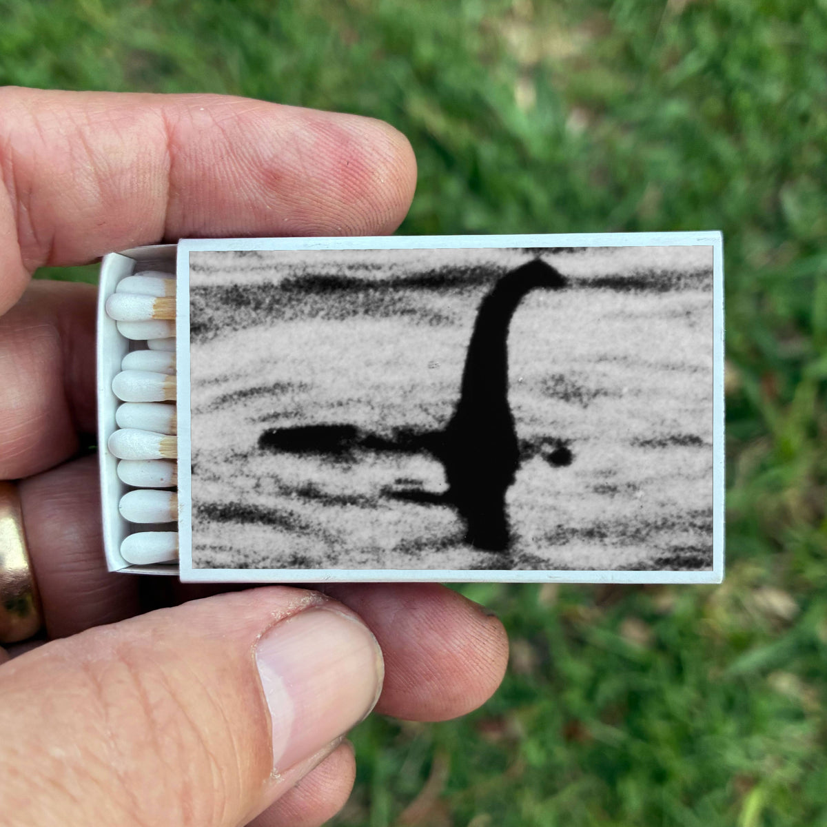 Loch Ness Monster Matchbook, Cryptid Collectible, Vintage Matchbook Cover, Nessie Home Decor, Candle Lighting Accessory, Mythical Creature Gift
