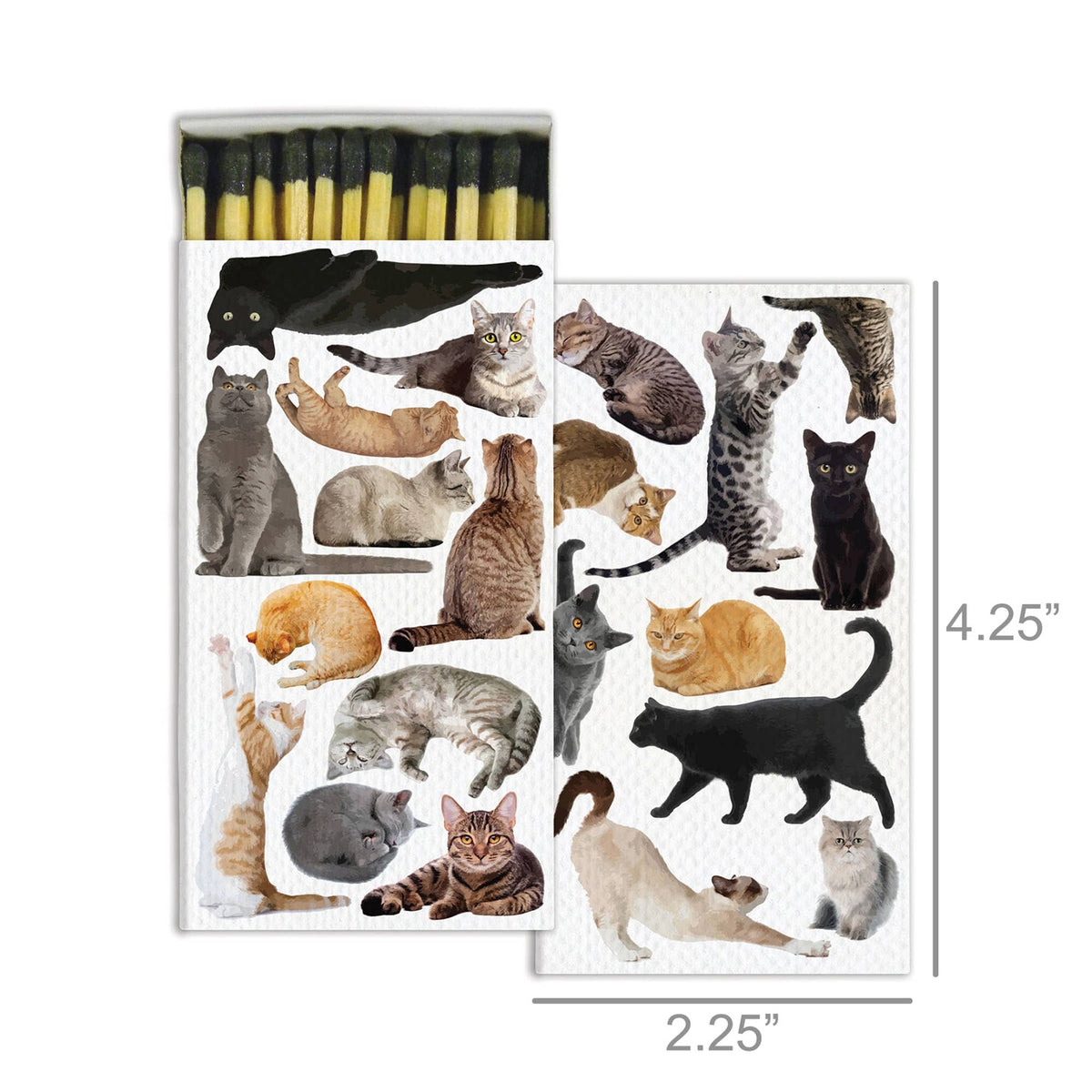 Cat Pack Matchbox – Decorative Safety Matches, Cat Lover Gift