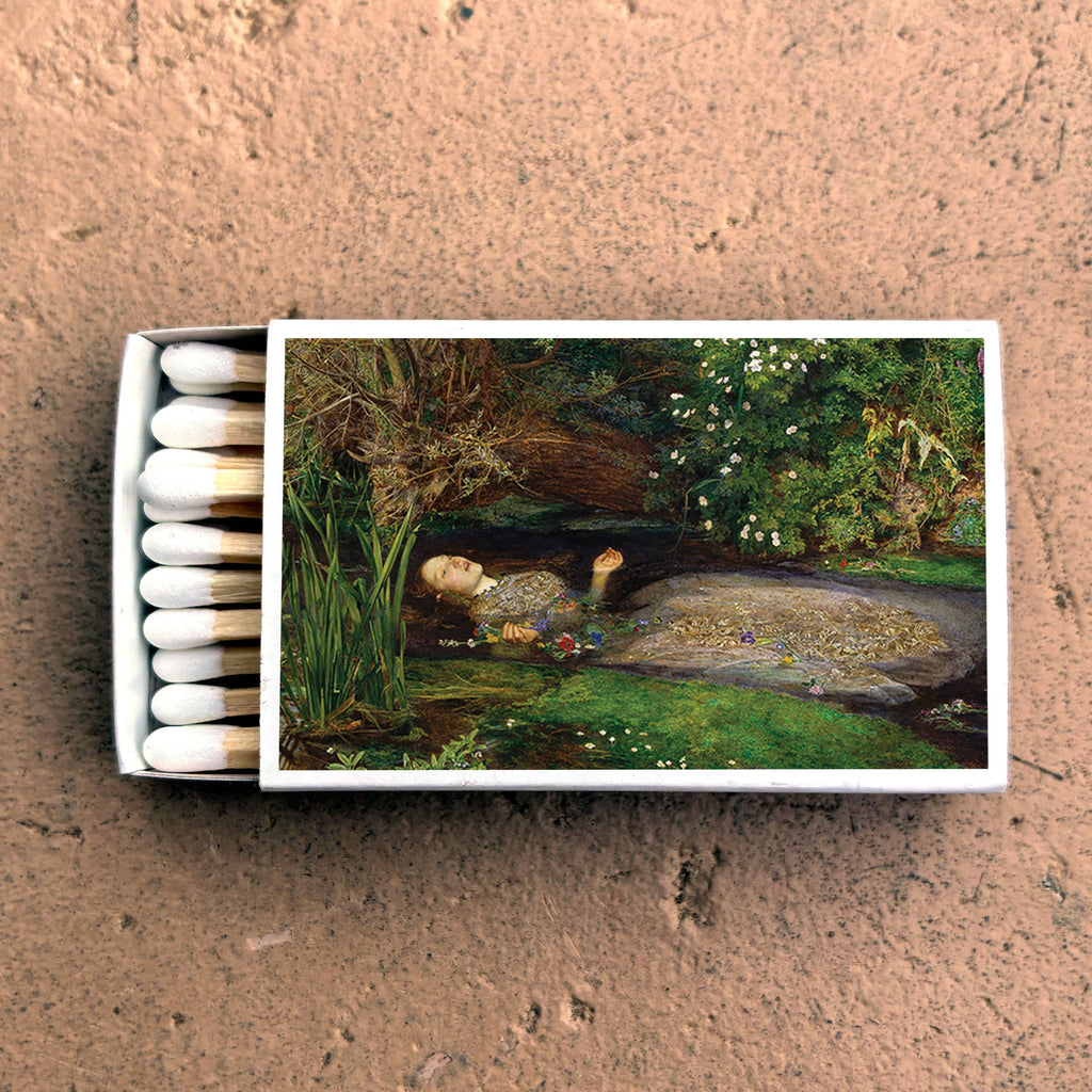 Ophelia by Millais Matchbook, Vintage Art Collectible, Pre-Raphaelite Matchbook Cover, Home Decor for Candles