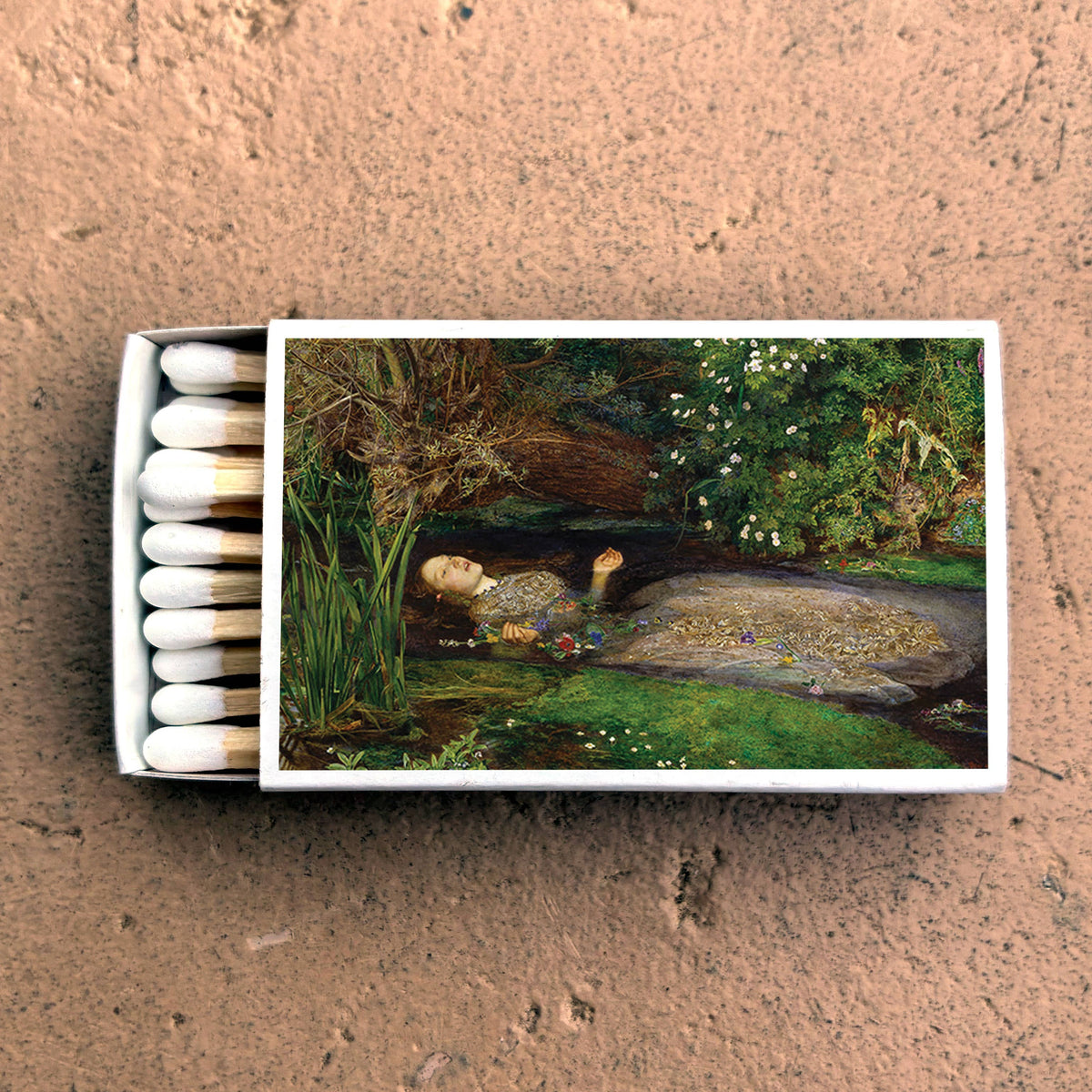 Ophelia by Millais Matchbook, Vintage Art Collectible, Pre-Raphaelite Matchbook Cover, Home Decor for Candles