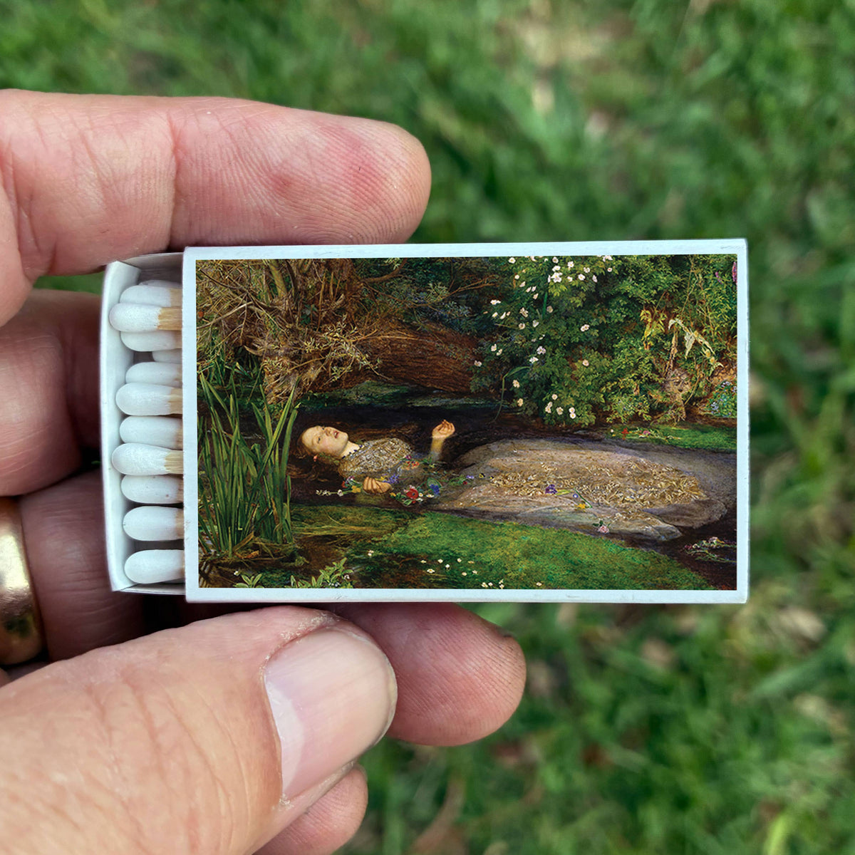 Ophelia by Millais Matchbook, Vintage Art Collectible, Pre-Raphaelite Matchbook Cover, Home Decor for Candles