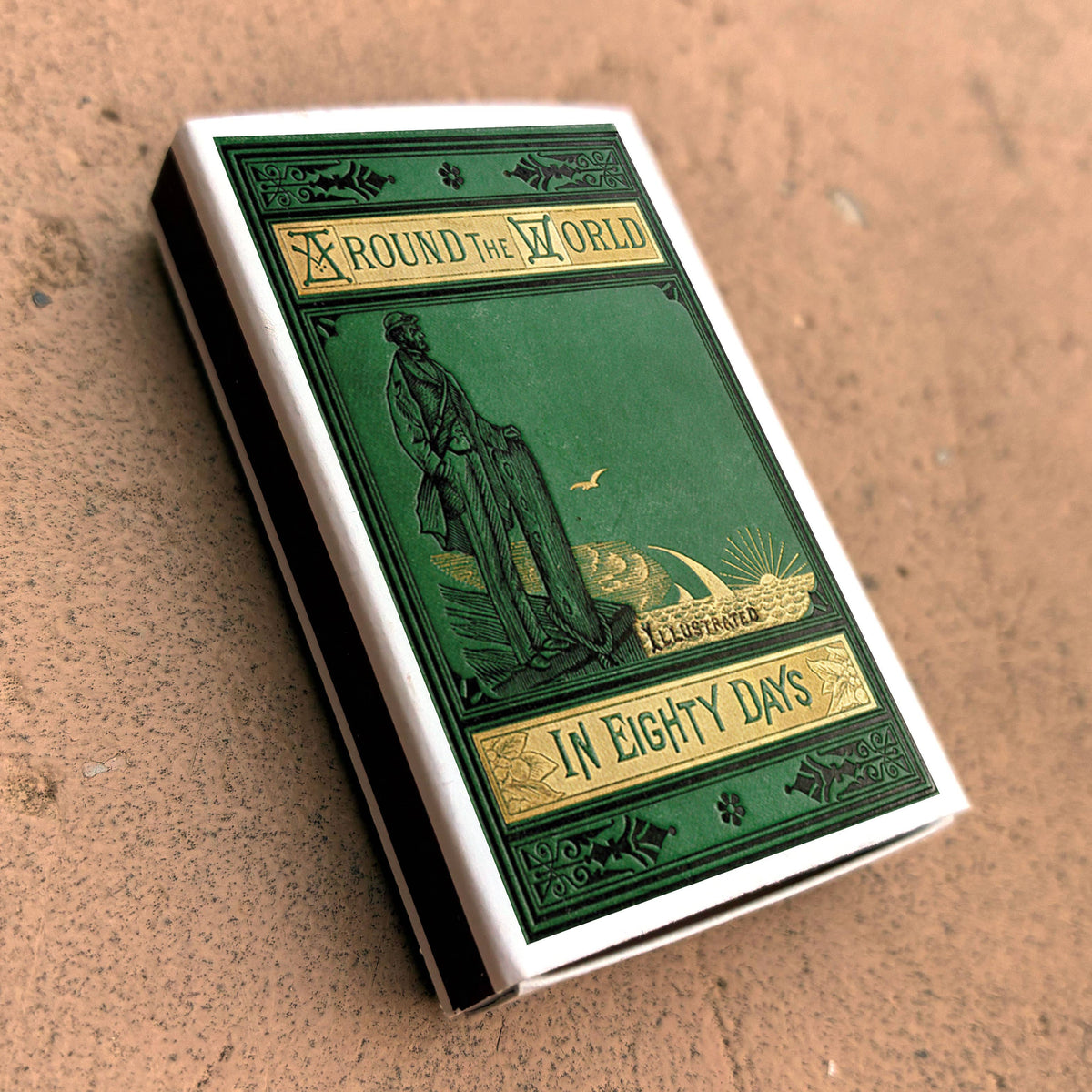 Jules Verne Around the World in 80 Days Matchbook, Literary Collectible Gift Matches