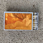 Art Nouveau Matchbook, Mucha Dusk Artwork, Vintage Art Collectible, Candle Lighting Accessory