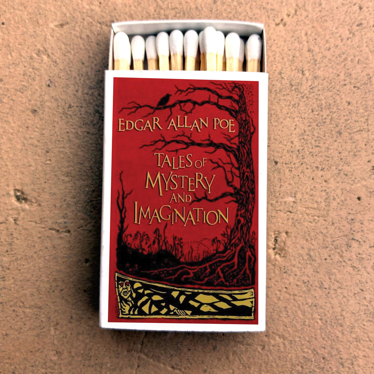 Edgar Allan Poe Matchbox – Tales of Mystery and Imagination, Gothic Literary Gift