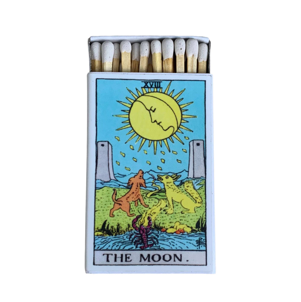 The Moon Tarot Matchbox – Major Arcana Matches, Witchy Candle Accessory, Mystical Gift