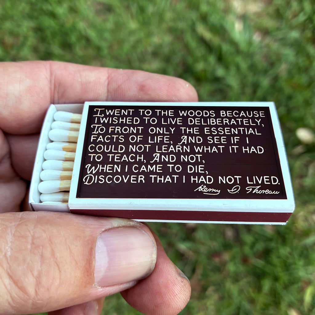 Walden Thoreau Matchbook Cover, Nature Writing Collectible, Vintage Literary Ephemera, Reader Gift