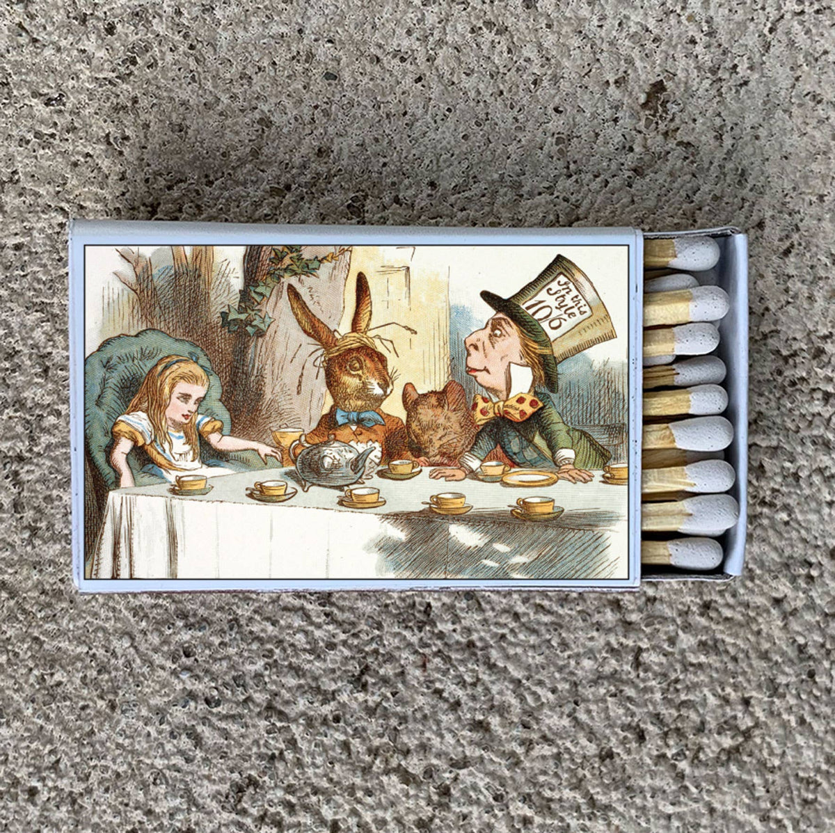 Alice in Wonderland Tea Party Matchbook, Classic Literature Collectible, Vintage Matchbook Cover, Book Lover Gift, Whimsical Home Decor