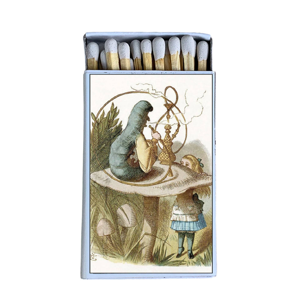 Alice in Wonderland & Caterpillar Matchbook, Classic Literature Collectible, Vintage Matchbook Cover, Book Lover Gift, Candle & Incense Decor