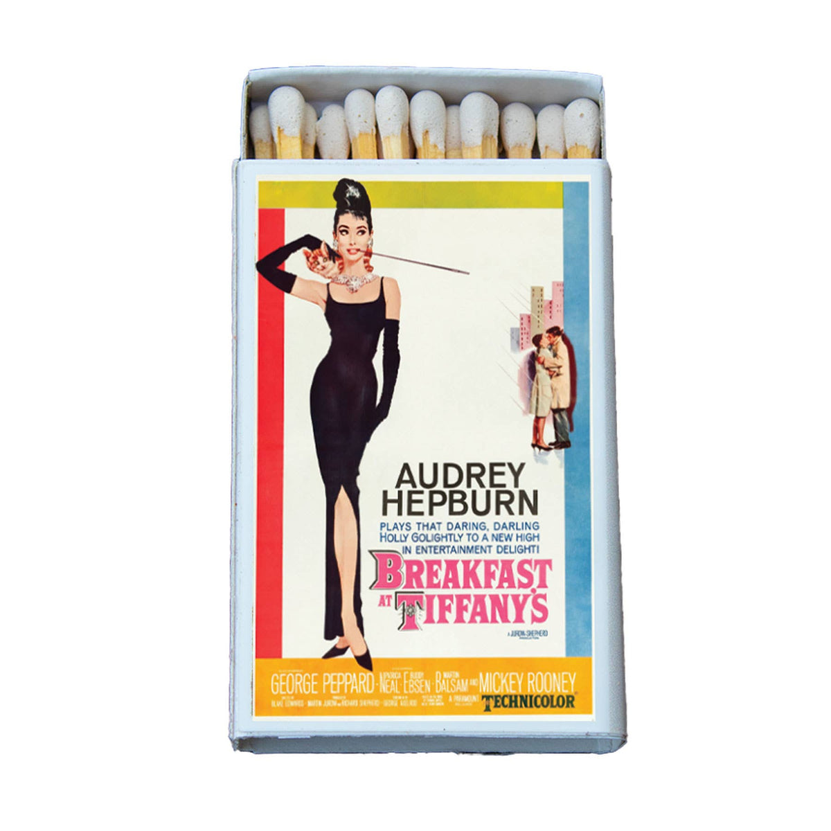 Breakfast at Tiffany's Matchbook, Audrey Hepburn Poster, Hollywood Memorabilia (20-23 Matches)