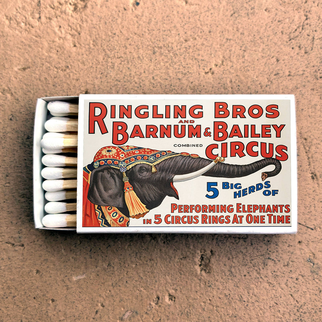 Vintage Ringling Bros Matchbook, Circus Lover Gift, Carnival Collectible, Candle & Incense Accessory
