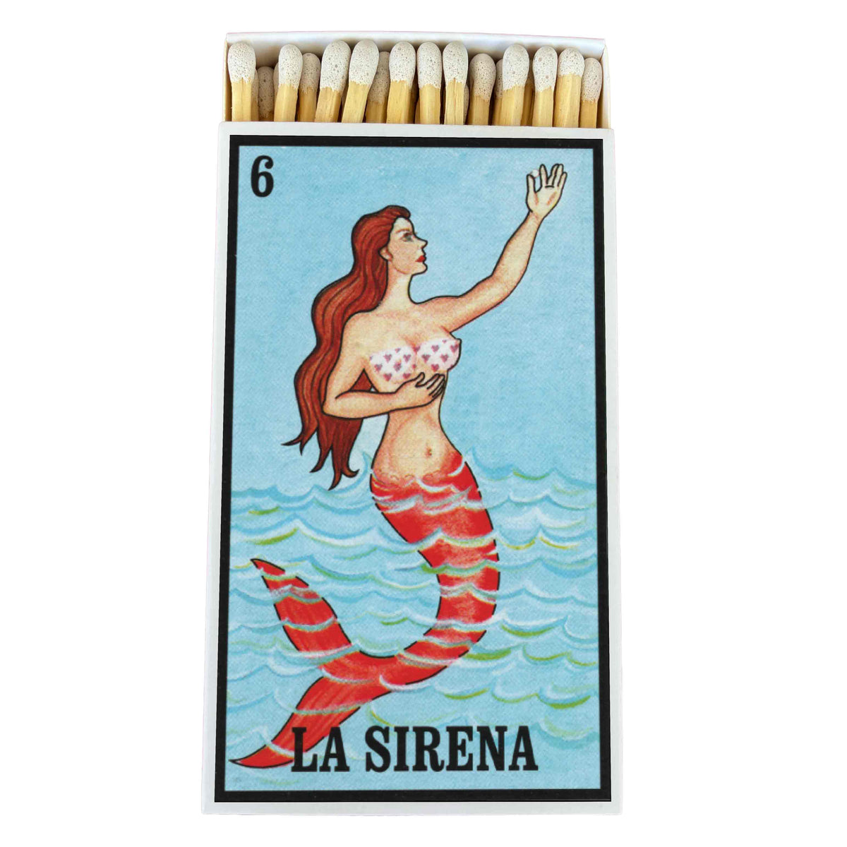 La Sirena Lotería Matchbox – 4-Inch Candle Matches, Limited Edition