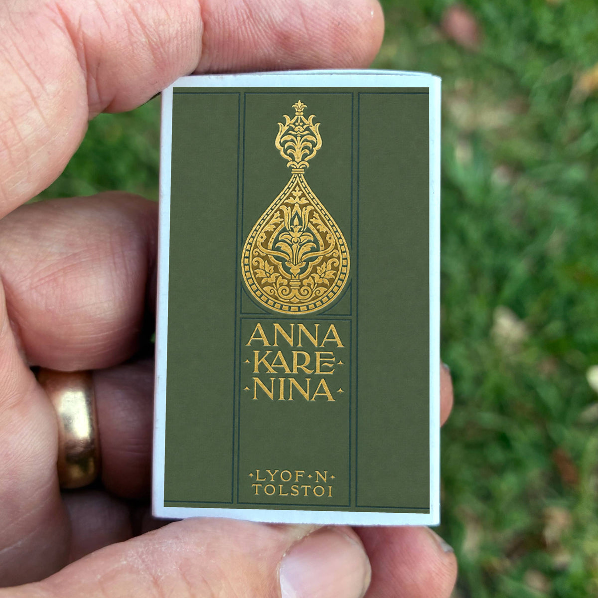 Anna Karenina Matchbook, Vintage Literary Art Collectible, Reader Gift, Candle Lighting Accessory, Bookish Decor