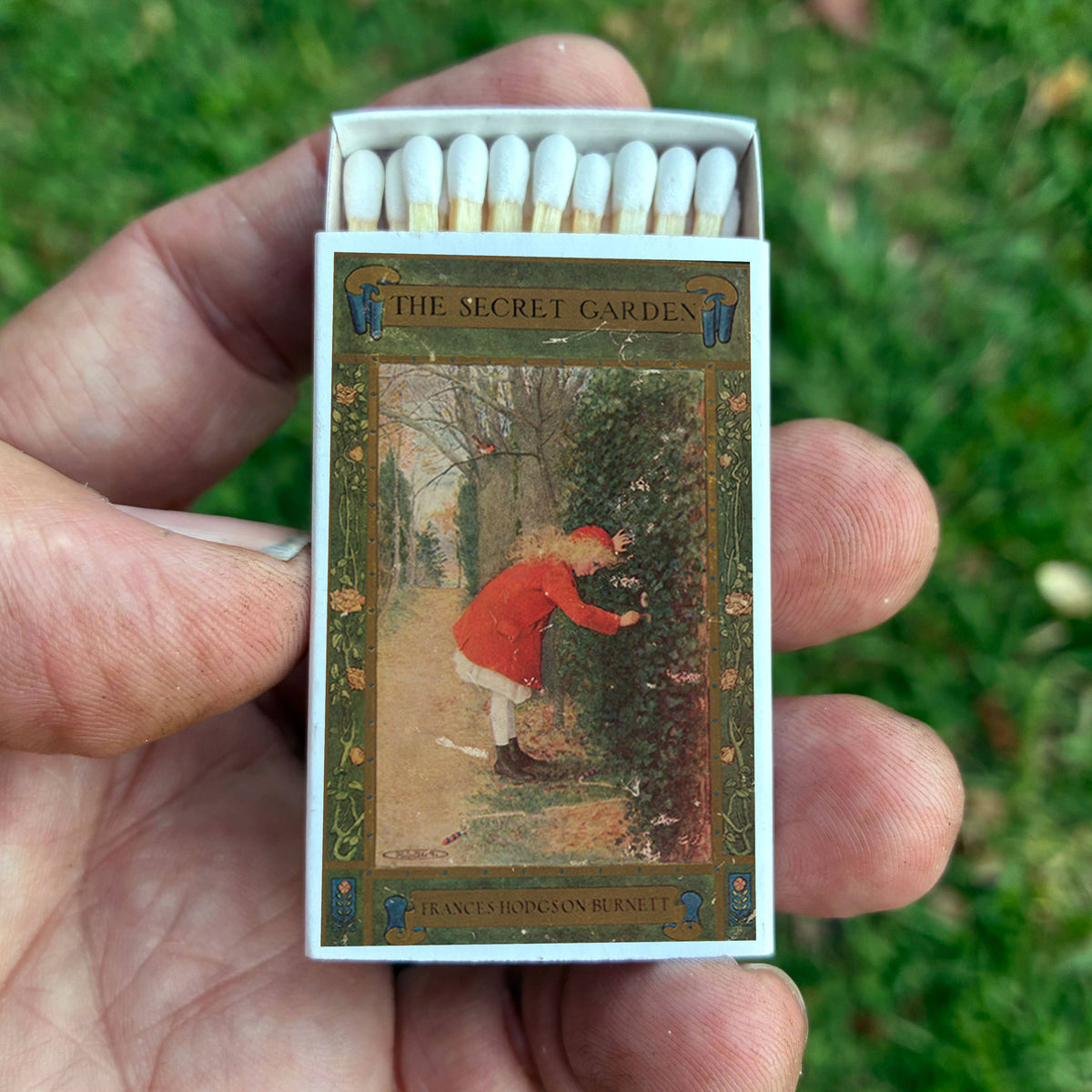 The Secret Garden Matchbox – Frances Hodgson Burnett Literary Matches, Bookish Gift