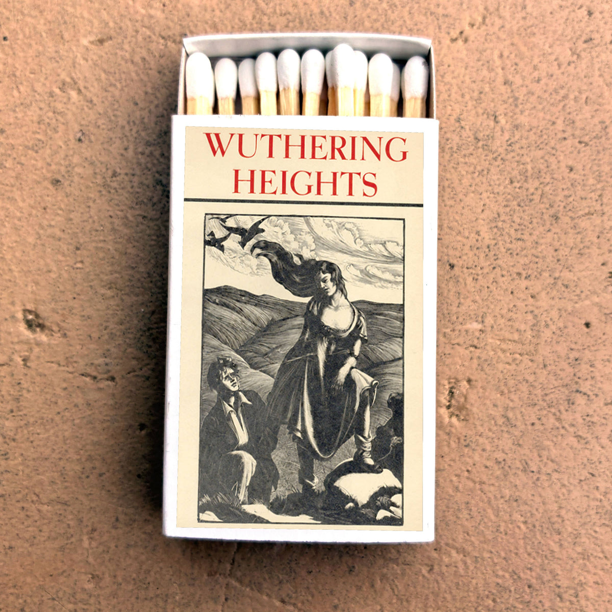 Wuthering Heights Brontë Matchbook, Classic Literature Collectible, Candle Accessory