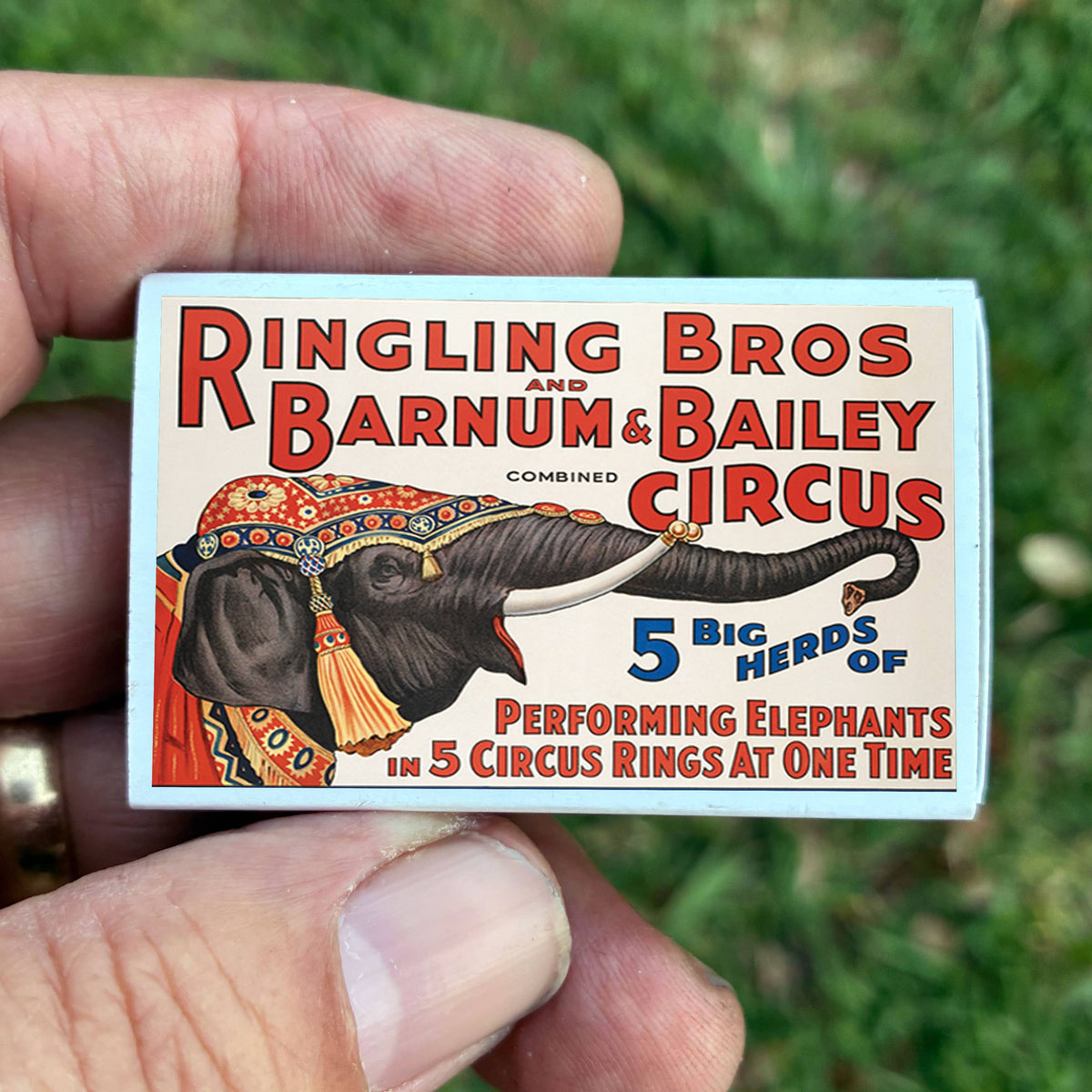 Vintage Ringling Bros Matchbook, Circus Lover Gift, Carnival Collectible, Candle & Incense Accessory