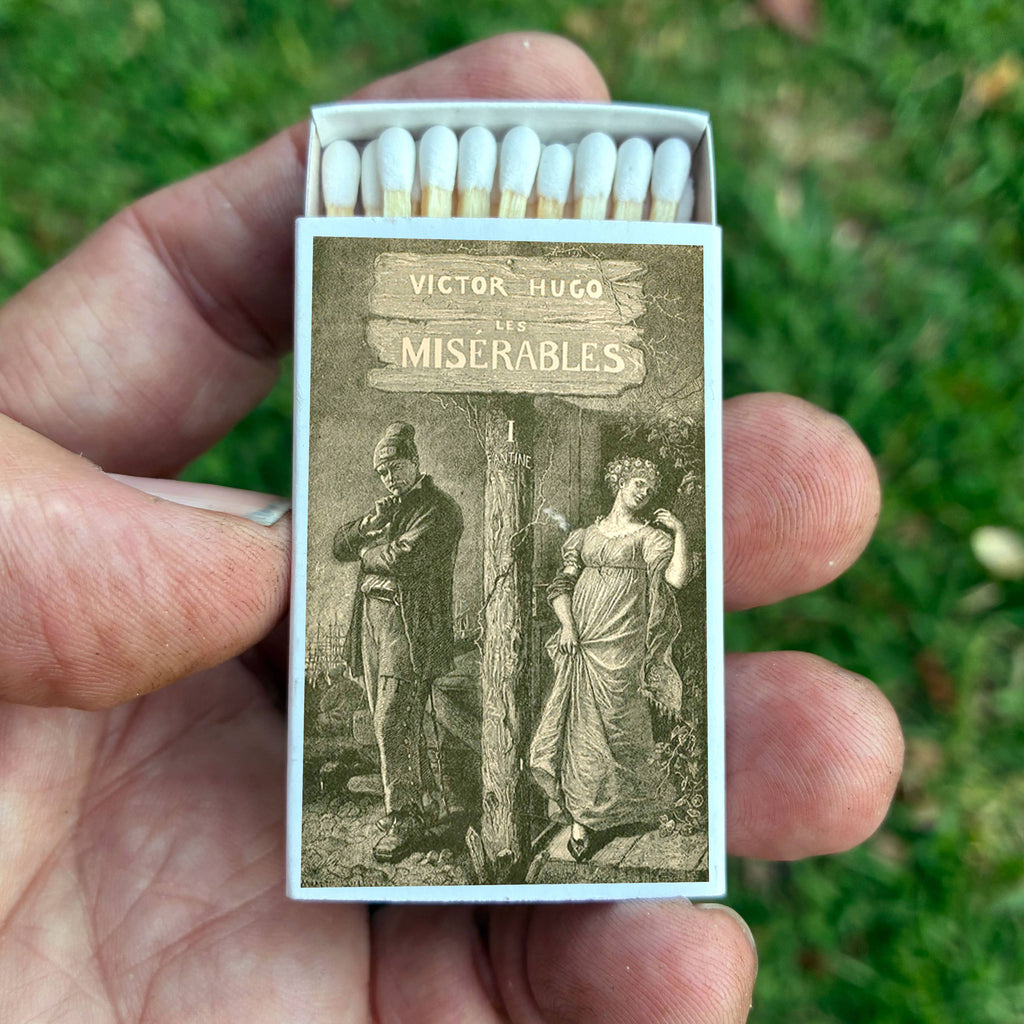 Les Misérables Matchbook, Victor Hugo Classic Literature Collectible (15-20 Matches)