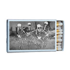Skeleton Dance Matchbox – Vintage Cartoon Matches, Spooky Halloween Décor, Gothic Gift