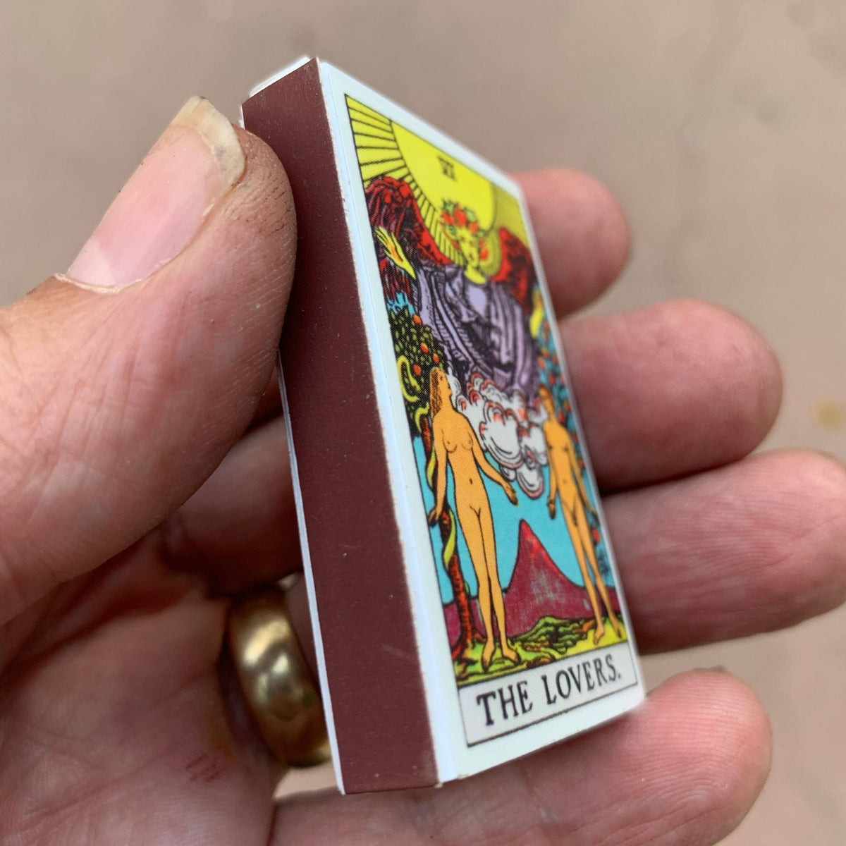 The Lovers Tarot Matchbox – Major Arcana Matches, Romantic Mystical Gift, Candle Accessory