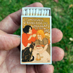 Compagnie Française des Chocolats et des Thés Matchbox | Steinlen Art Matches | Decorative Matches for Candles & Incense | Vintage Home Decor