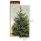 Oh, Christmas Tree Matchbox – Gold Foil Green Extra-Long Candle Matches