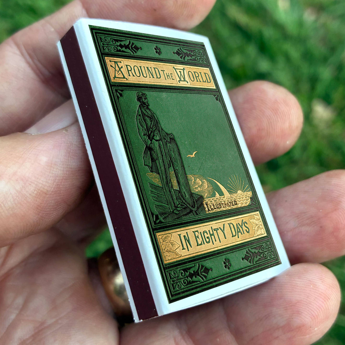 Jules Verne Around the World in 80 Days Matchbook, Literary Collectible Gift Matches