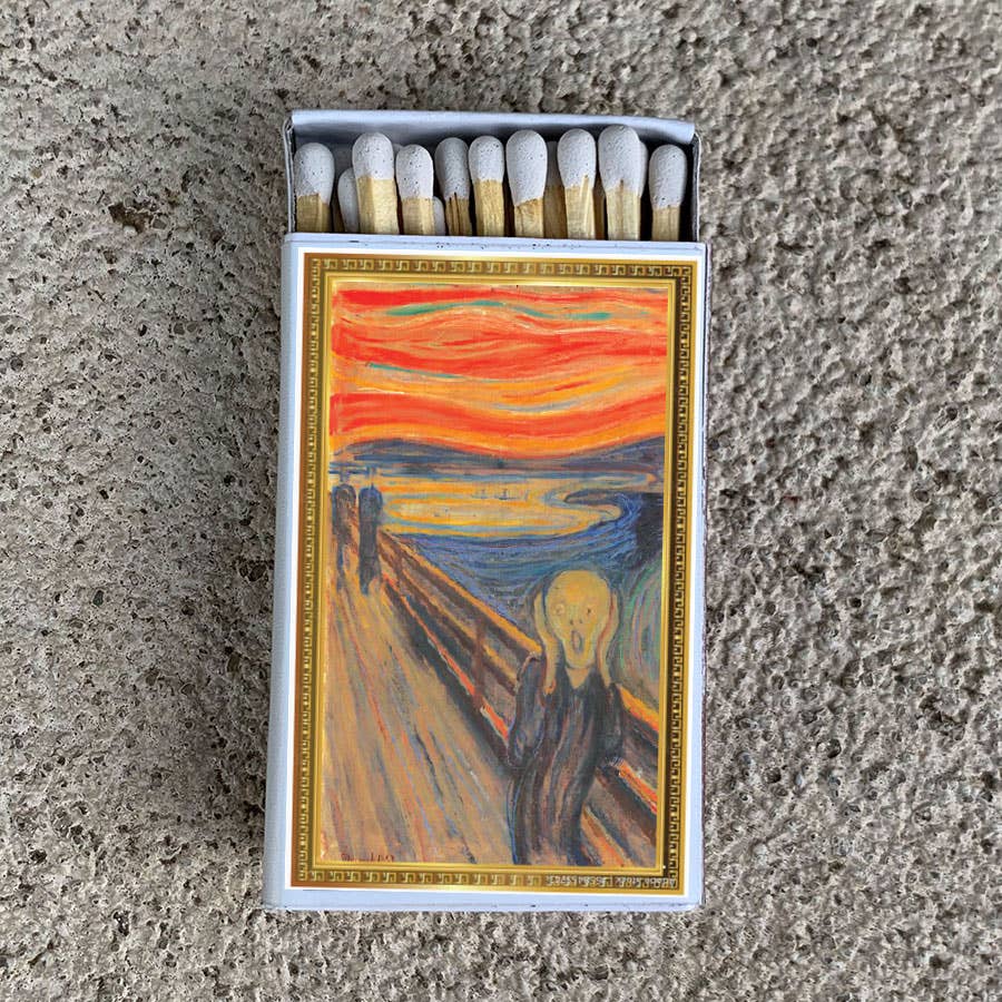 The Scream Matchbook, Edvard Munch Art Collectible, Vintage Matchbook Cover, Expressionist Home Decor, Art Lover Gift