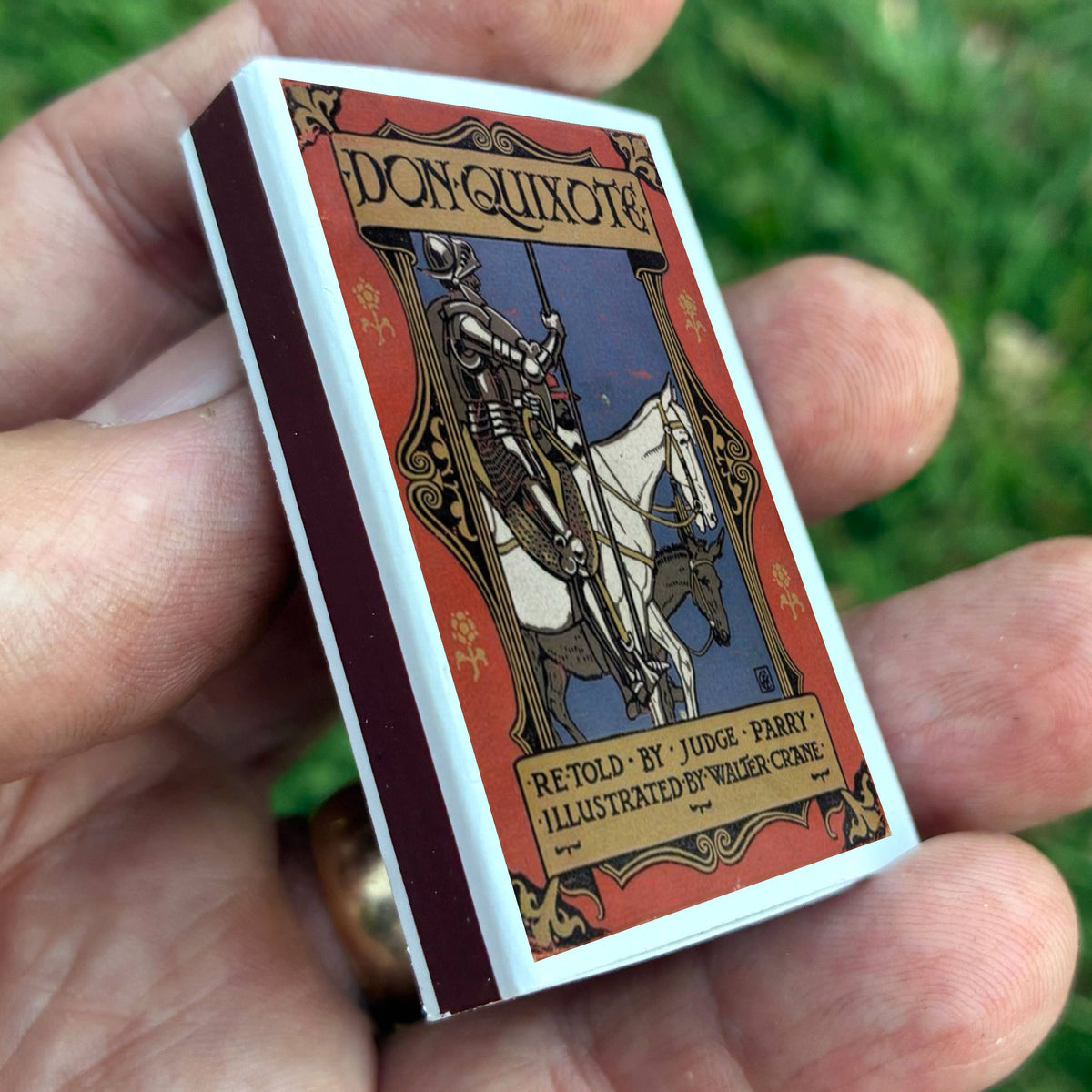 Don Quixote Matchbook, Vintage Literary Art Collectible, Reader Gift, Candle Lighting Accessory, Bookish Decor