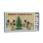 Christmas Dogs Matchbox – Vintage Holiday Matches, Dog Lover Stocking Stuffer