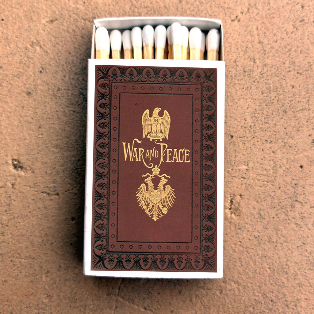 War and Peace Tolstoy Matchbook, Classic Literature Collectible, Book Lover Gift