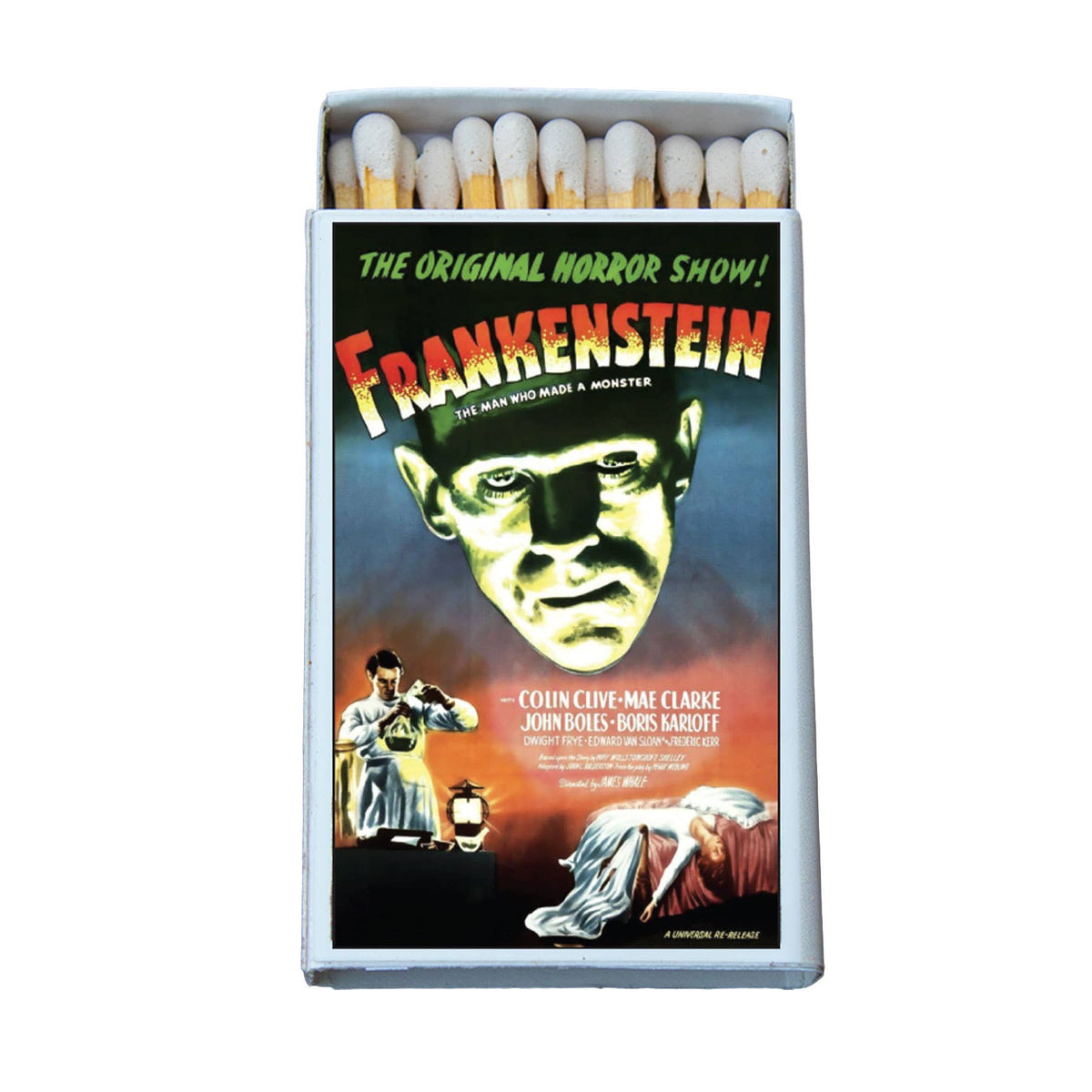 Vintage Frankenstein Monster Movie Poster Matchbook, Horror Film Memorabilia, Retro Collectible, Home Decor for Candles