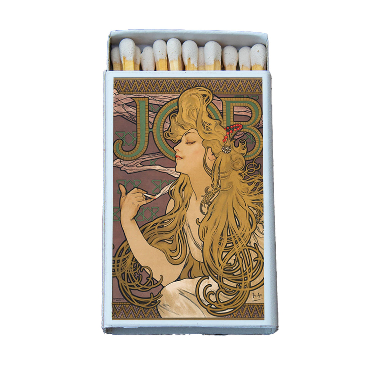 Mucha Job Matchbook, Art Nouveau Collectible, Vintage Matchbook Cover, Alphonse Mucha Art Decor, Candle & Incense Accessory, Art Lover Gift