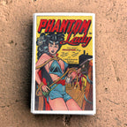 Phantom Lady Comic Matchbox – Vintage Superhero Matches, Retro Pulp Art, Comic Book Gift