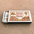 Home Sweet Home Cross-Stitch Matchbook, Rustic Cottage Decor Accessory