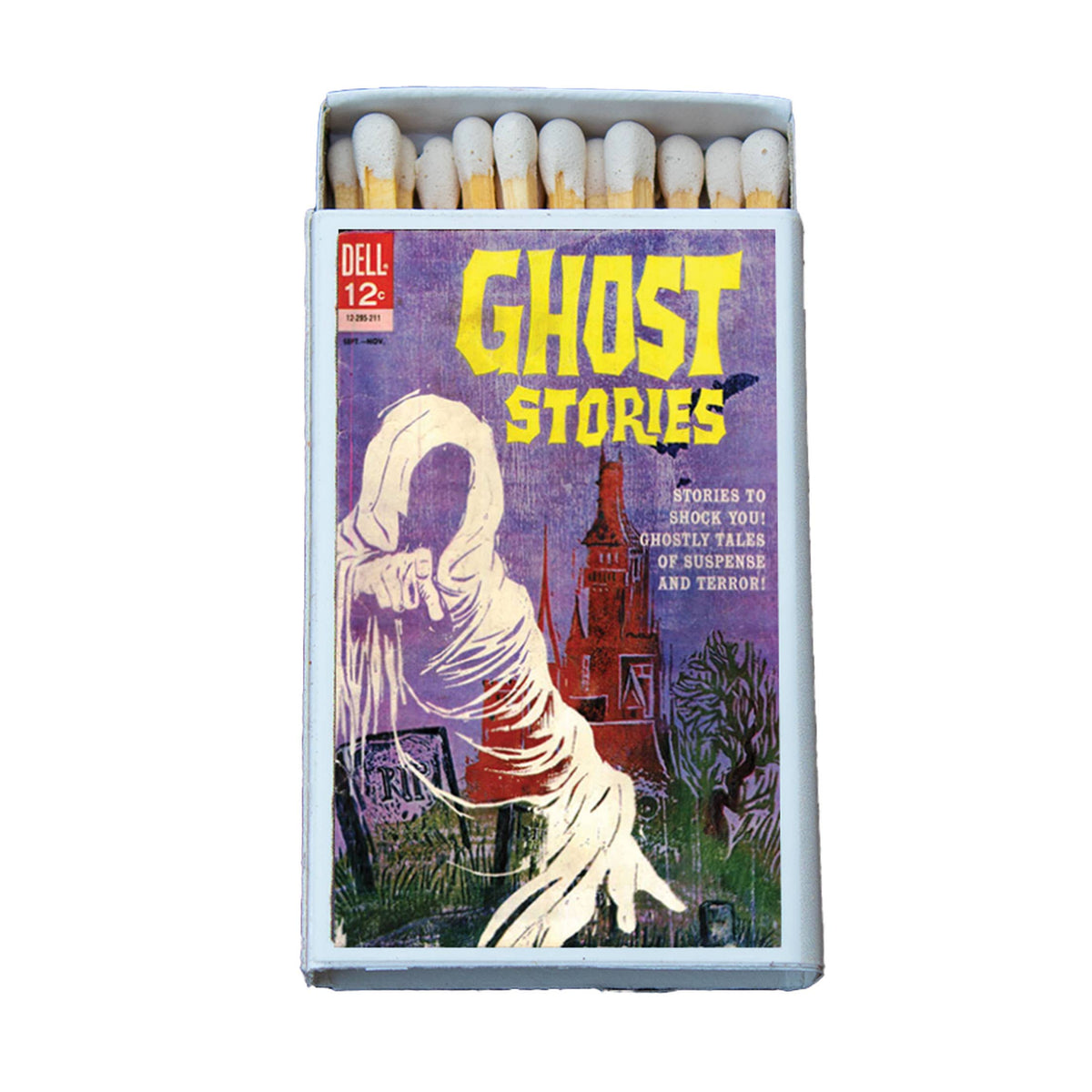 Ghost Stories Comic Matchbox – Vintage Horror Matches, Pulp Art Décor, Spooky Gift
