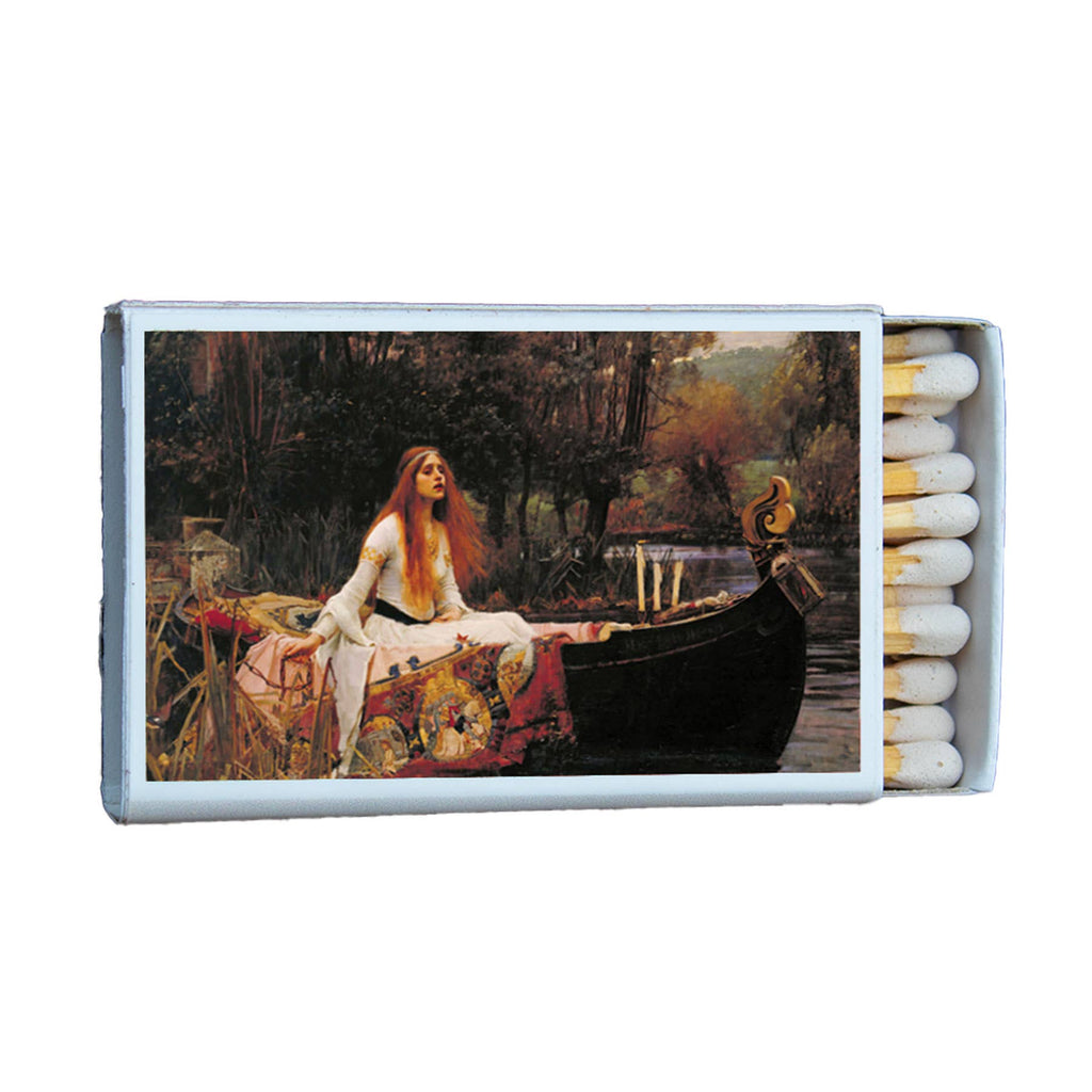 The Lady of Shalott Matchbox | Decorative Matches for Candles & Incense | Pre-Raphaelite Art Home Decor