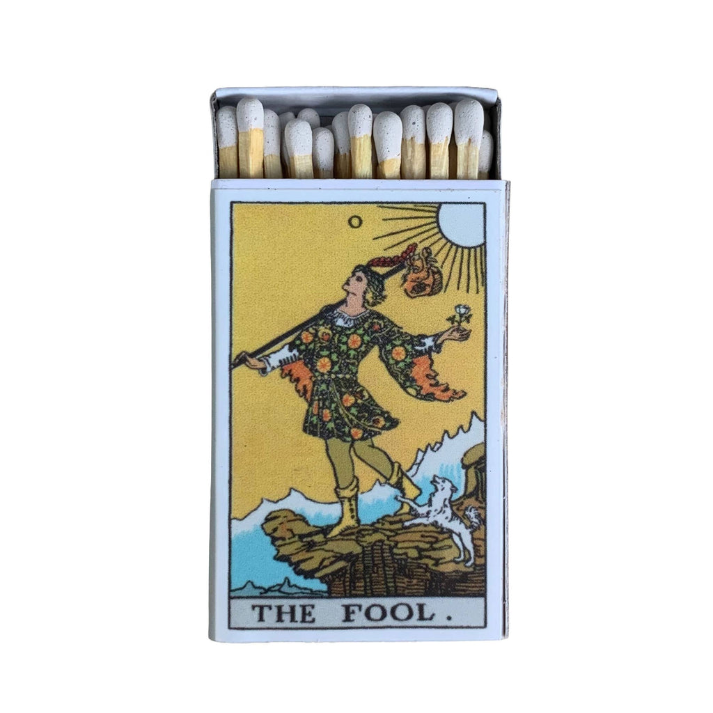 The Fool Tarot Matchbook, Vintage Mystical Decor, Candle Accessory (15-20 Matches)