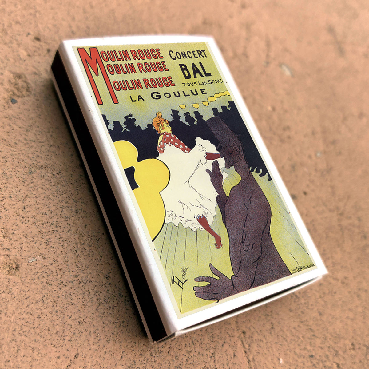 Moulin Rouge Toulouse-Lautrec Matchbox, Vintage Paris Art Decor, Candle Lighting Accessory