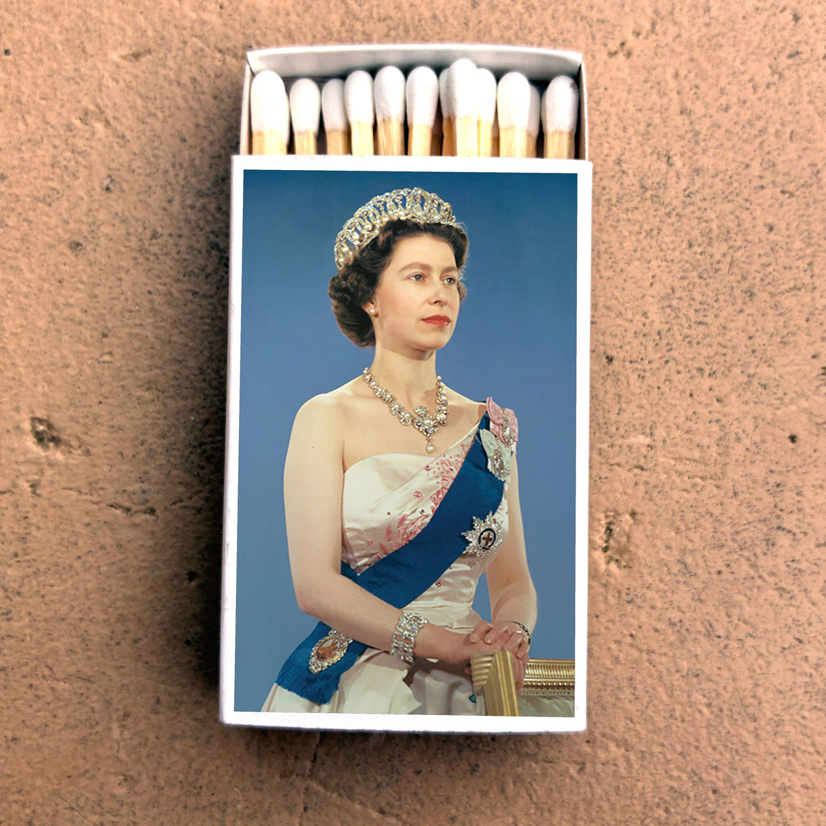 Queen Elizabeth II Matchbook, British Royal Family Collectible, Vintage Matchbook Cover, Royal Memorabilia, Candle & Incense Accessory, Regal Home Decor